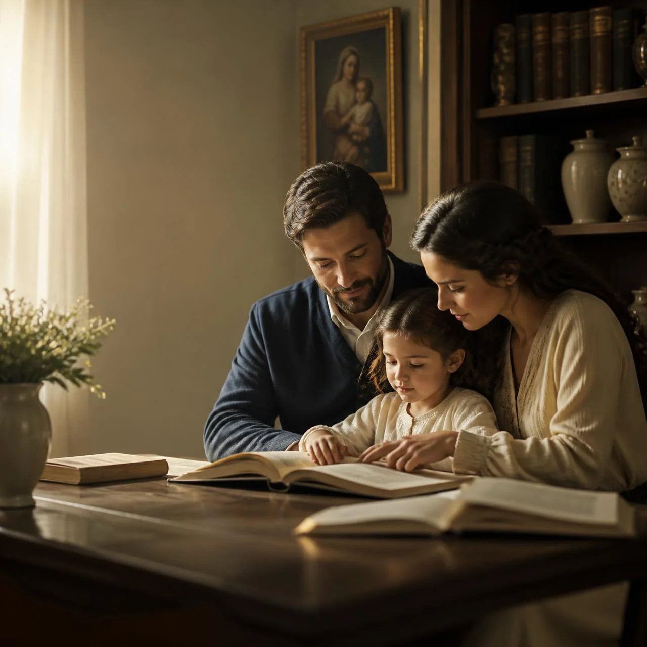 Família em ambiente acolhedor